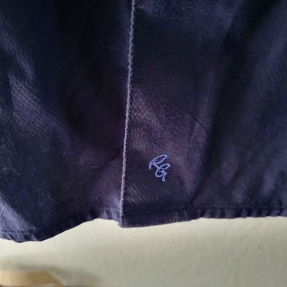 Robert Graham M Navy Blue (Sashiko)Textured Paisley Short Sleeve Button Up Shirt - Picture 4 of 13